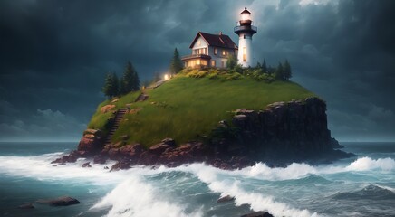 Architectural Marvels: Coastal Lighthouses [AI Generated]