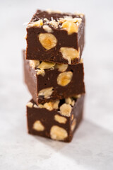 Chocolate hazelnut fudge