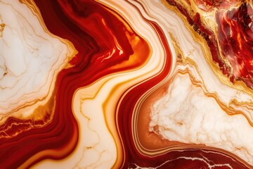 Red and gold marble texture Background - generative ai