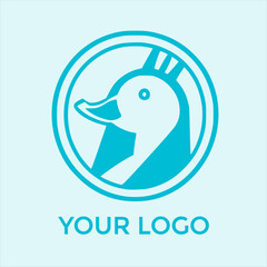 Playful Queen Duck Branding Logo