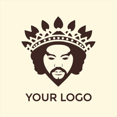 Unique Afro King Branding Logo