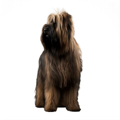 briard dog isolated on transparent background