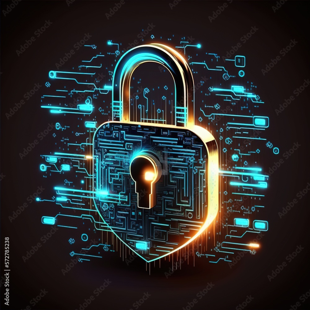 Poster cyber security and data protection, as well as financial data, are enhanced by the use of a virtual 