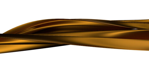 golden Isolated Thin Metal Big Curve Abstract Dramatic Modern luxury 3D rendering graphic design elements backgrounds