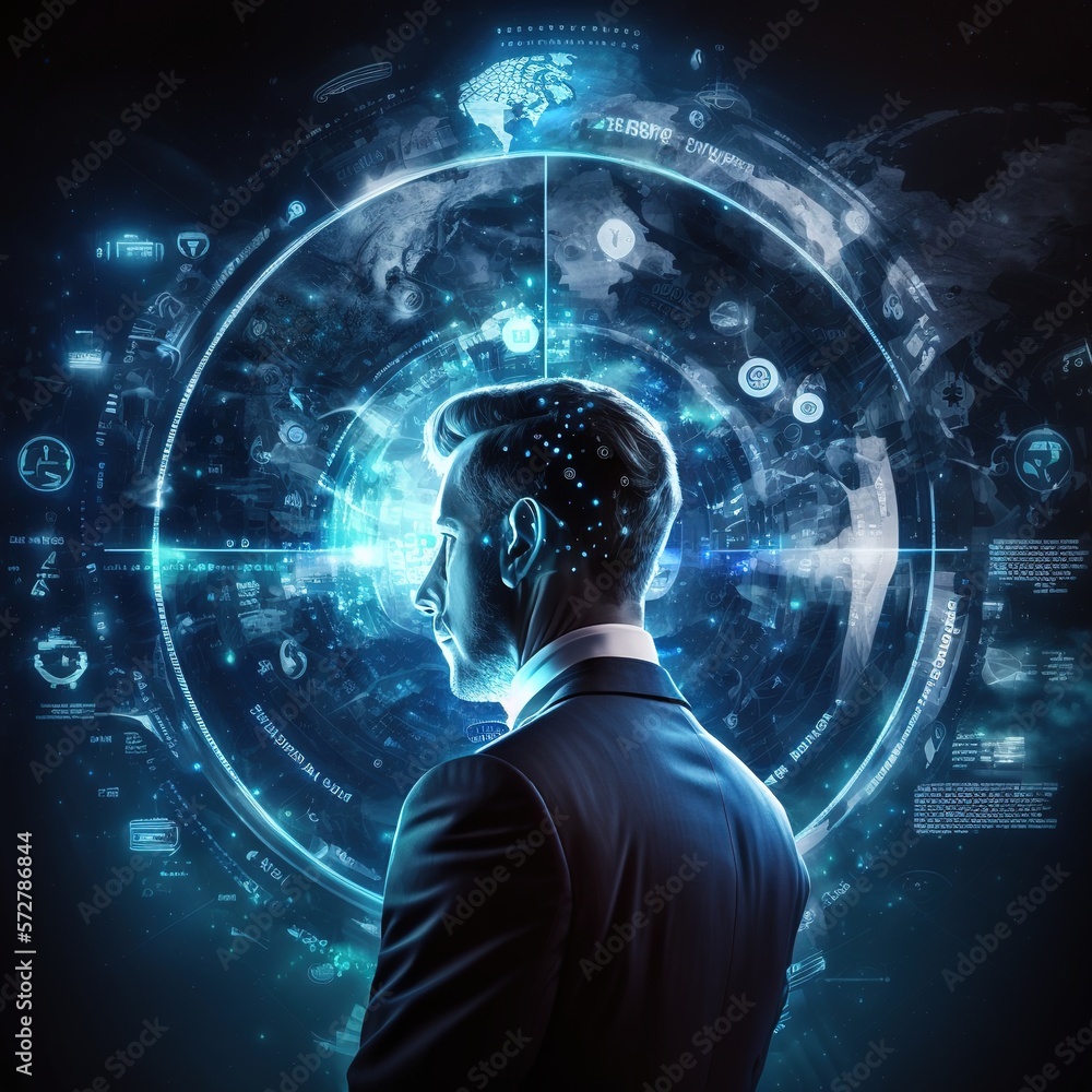 Poster communication technology for internet business. global world network and telecommunication on earth 