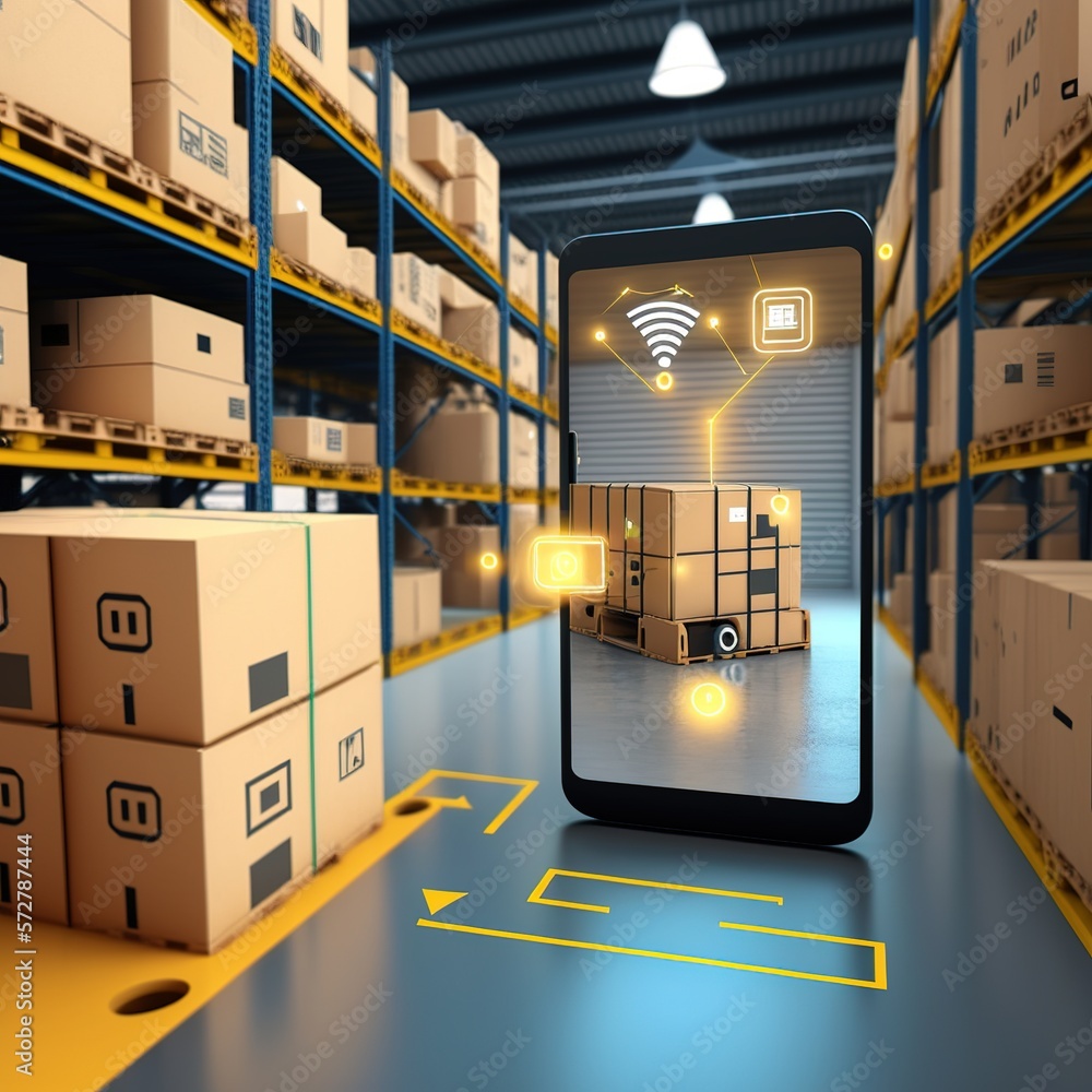 Poster smart warehouse management system using augmented reality technology to identify package picking and