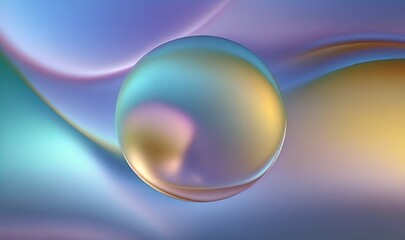  an abstract image of a blue and yellow liquid droplet.  generative ai
