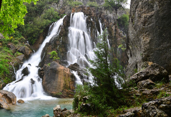 Fototapeta na wymiar Alara Su Ucan Waterfall - Antalya - TURKEY