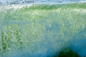 Wave breaking on the beach of the Outer Banks;  North Carolina