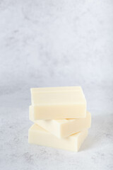 handmade soap on a light background