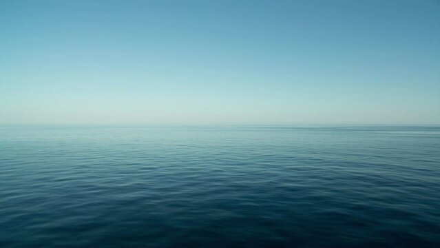 Peaceful blue sea and sky