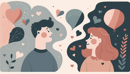 cute couple design, Generative AI