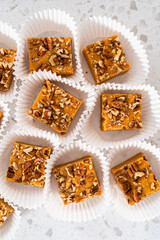 Pumpkin spice fudge with pecans