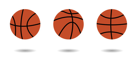 Basketball vector icons set