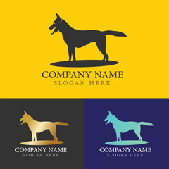 Modern and creative dog logo vector design
