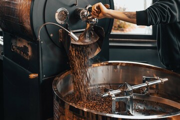 Coffee roasting process - Powered by Adobe