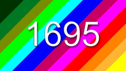 1695 colorful rainbow background year number