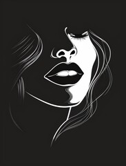 woman face illustration
