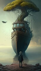 the ship in the sea