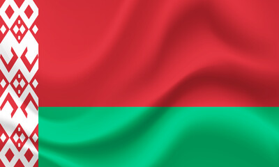 Belarus flag. Symbol of Belarus. Vector flag illustration. Colors and proportion correctly. Belarus background. Belarus banner. Symbol, icon.