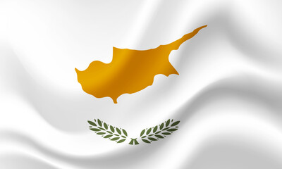 Flag of Cyprus. Cyprus flag. Official colors and proportion. Cyprusbanner. Symbol of Cyprus.