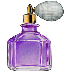 Watercolor colorful perfume bottle