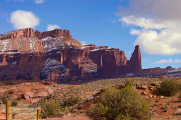  Afternoon Sunlight on Fisher Towers