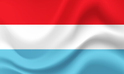 Flag of Luxembourg. Luxembourg flag. Luxembourg flag illustration. Official colors and proportion. Symbol, icon.

