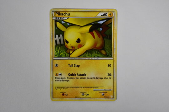 Pokemon trading card, Pikachu, 2010.