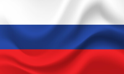 Vector Russia flag. Flag of Russia. Russia flag illustration, background. Russia symbol, icon.