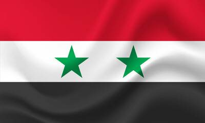 Vector Syria flag. Flag of Syria. Syria flag illustration. Official colors