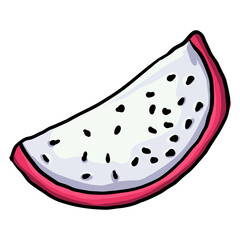 drawing isolated dragon fruit, It can also be used to decorate the look of a website or social networking site, as well as postcards, highlight individual PNG objects.