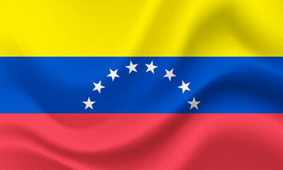 Venezuelan flag. Vector Venezuela flag. Symbol of Venezuela. 