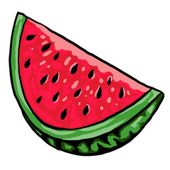 drawing isolated watermelon, background for textile, trendy texture, wallpaper, highlight individual PNG objects.
