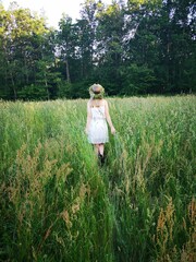 Girl and meadow