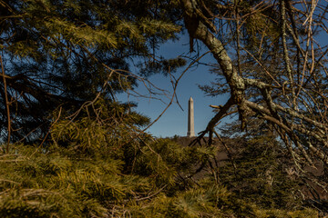 High Point Monument at High Point State Park in New Jersey on a sunny February morning