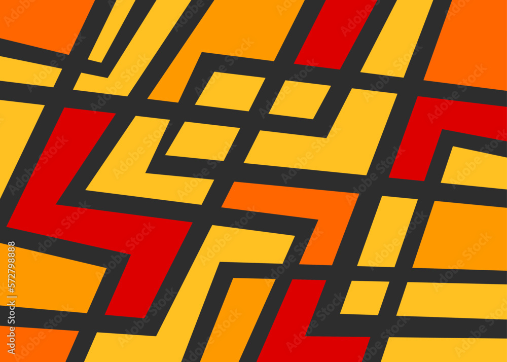 Poster minimalist background with abstract colorful square pattern