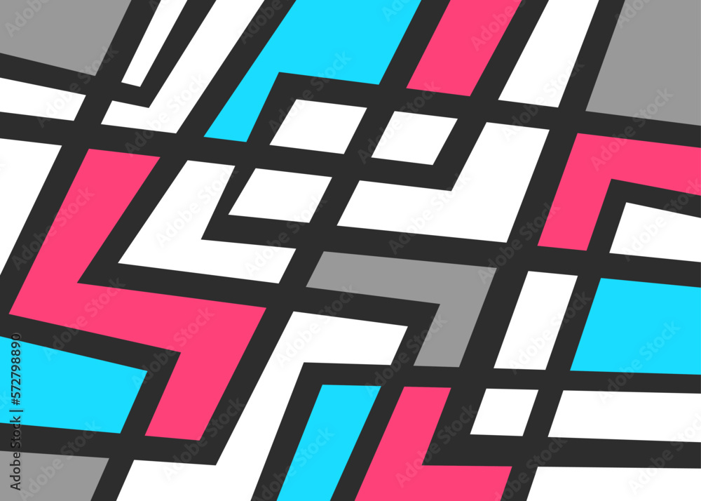 Poster minimalist background with abstract colorful square pattern