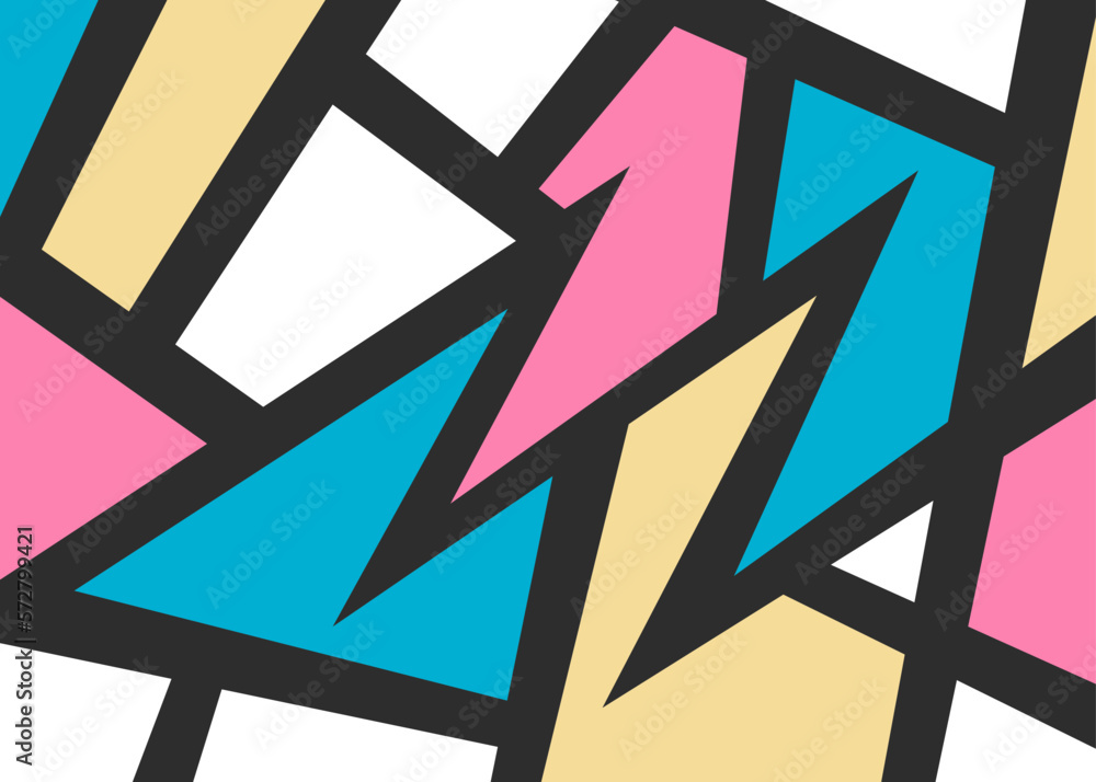 Poster minimalist background with abstract colorful geometric pattern