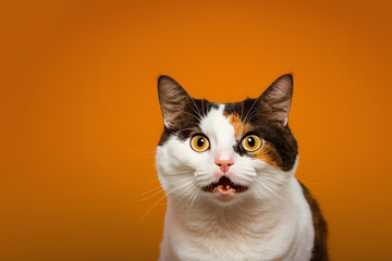 Obraz premium gato fofo com olhar curioso 