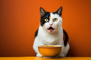 gato fofo com olhar curioso 