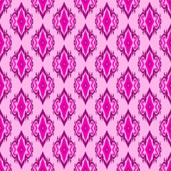 Ethnic abstract of pink pattern art. Seamless pattern in tribal, folk embroidery, and Asian style. Aztec geometric art ornament print.Design for carpet, clothing, wrapping and cover skin.