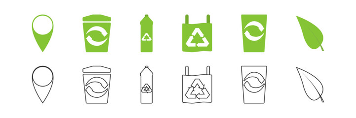 Ecology protection icon. Vector illustration on a white background.