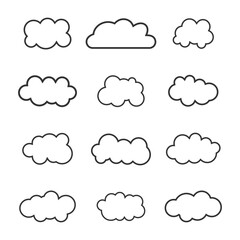 Clouds icon. Vector illustration.