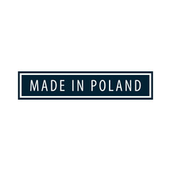 Made in Poland icon vector logo design template