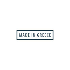 Made in Greece stamp icon vector logo design template