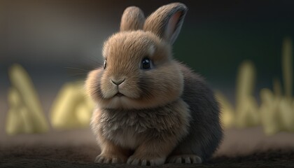 Obraz premium The cutest fluffiest bunny ever