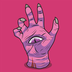 monster hand with an eye