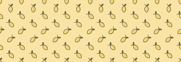 Lemon background, seamless pattern. Paper wrapper or banner.