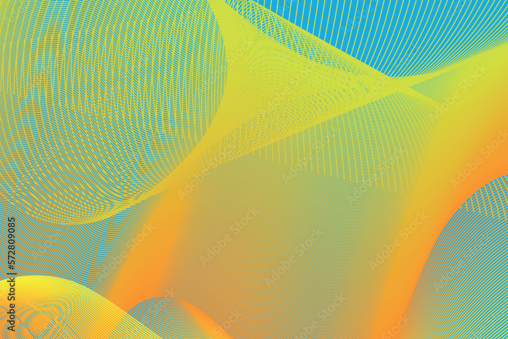 Poster abstract gold gradient wave on blue gradient background suitable for landing page and desktop backgr